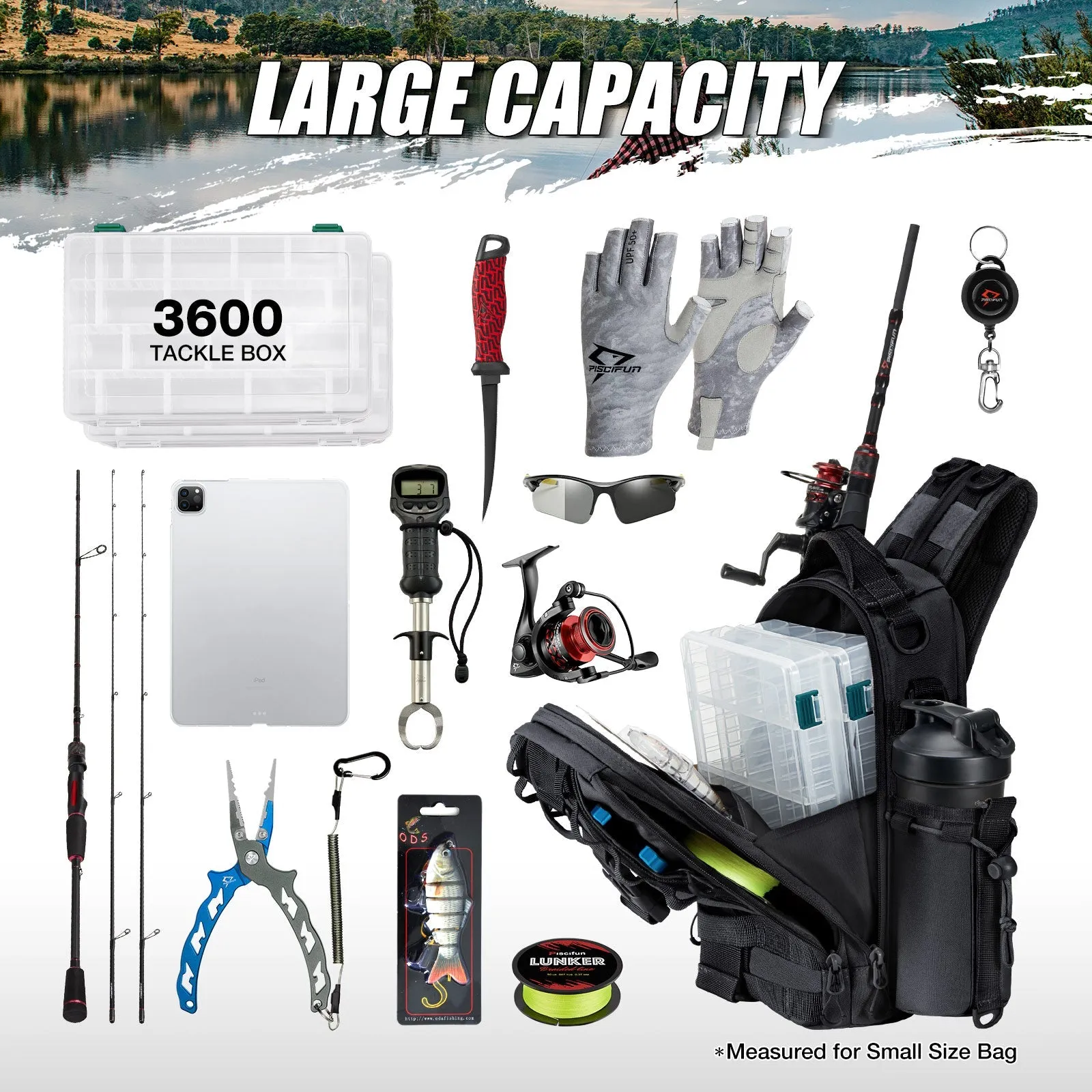 Piscifun® Travel X Fishing Tackle Bag