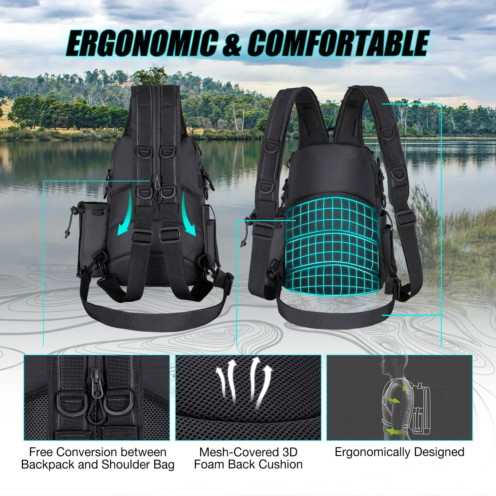 Piscifun® Travel X Fishing Tackle Bag
