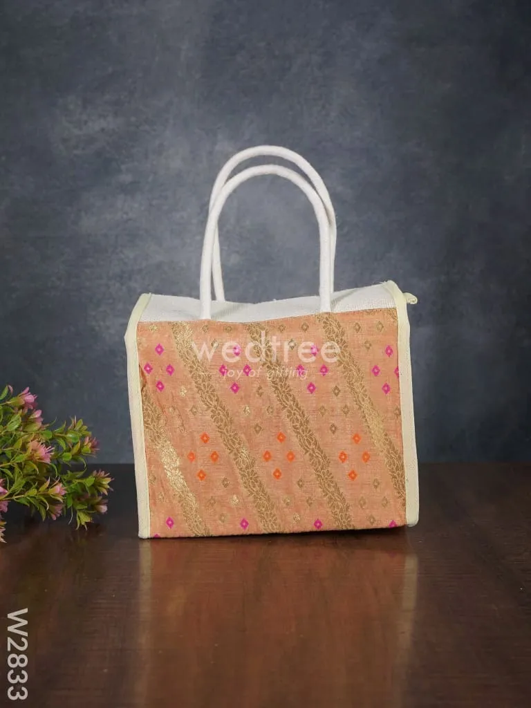 Raw Silk Jute Lunch Bag - W2833