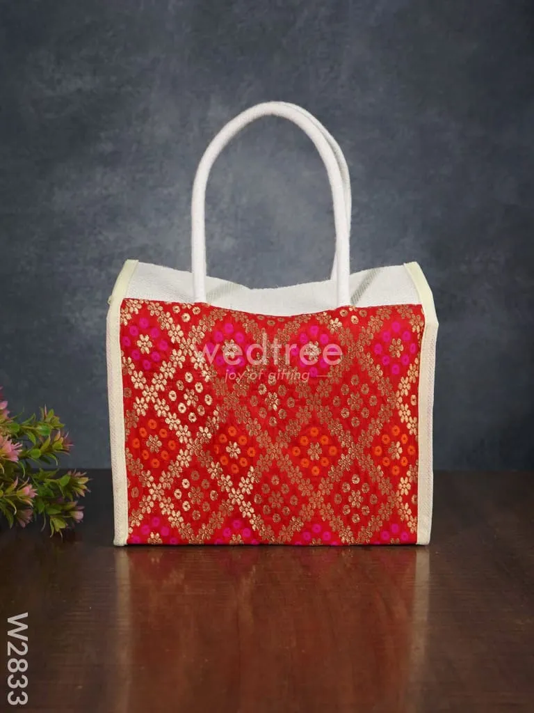 Raw Silk Jute Lunch Bag - W2833