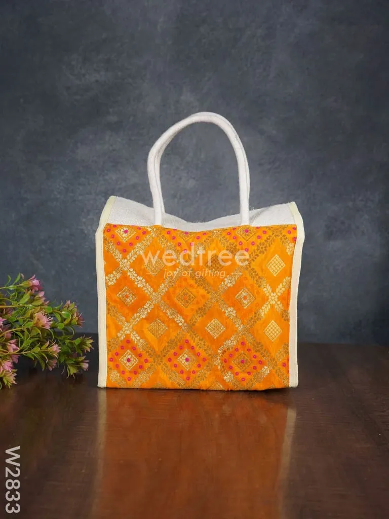 Raw Silk Jute Lunch Bag - W2833