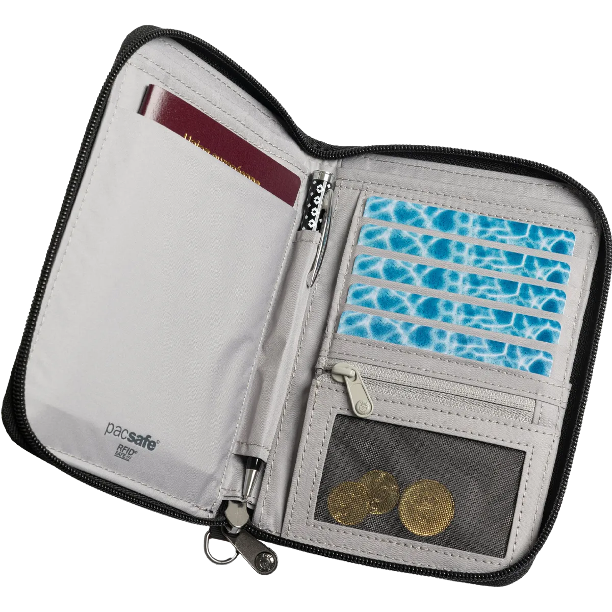 RFIDsafe RFID Blocking Compact Travel Organizer