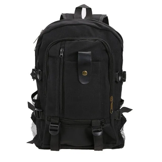 Sidiou Group Adjustable Padded  Backpack Canvas Outdoor Travel Rucksack Mountain Hiking Backpack