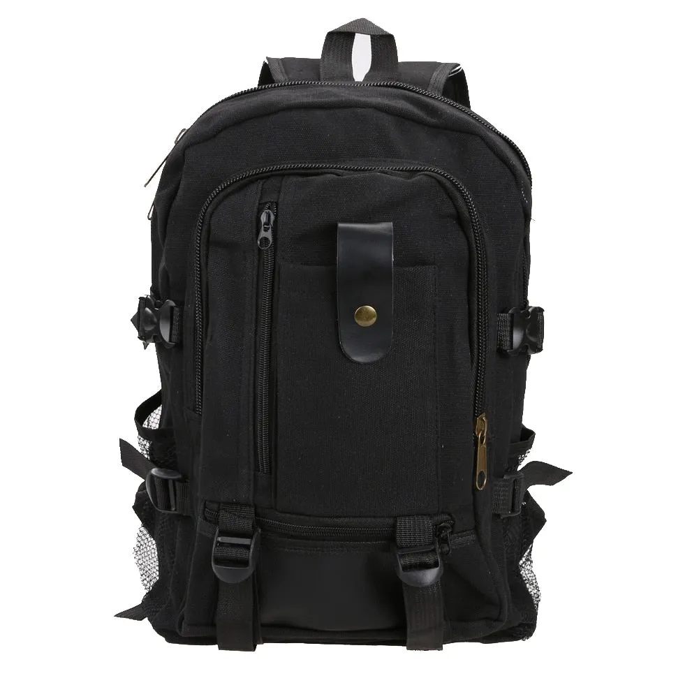 Sidiou Group Adjustable Padded  Backpack Canvas Outdoor Travel Rucksack Mountain Hiking Backpack