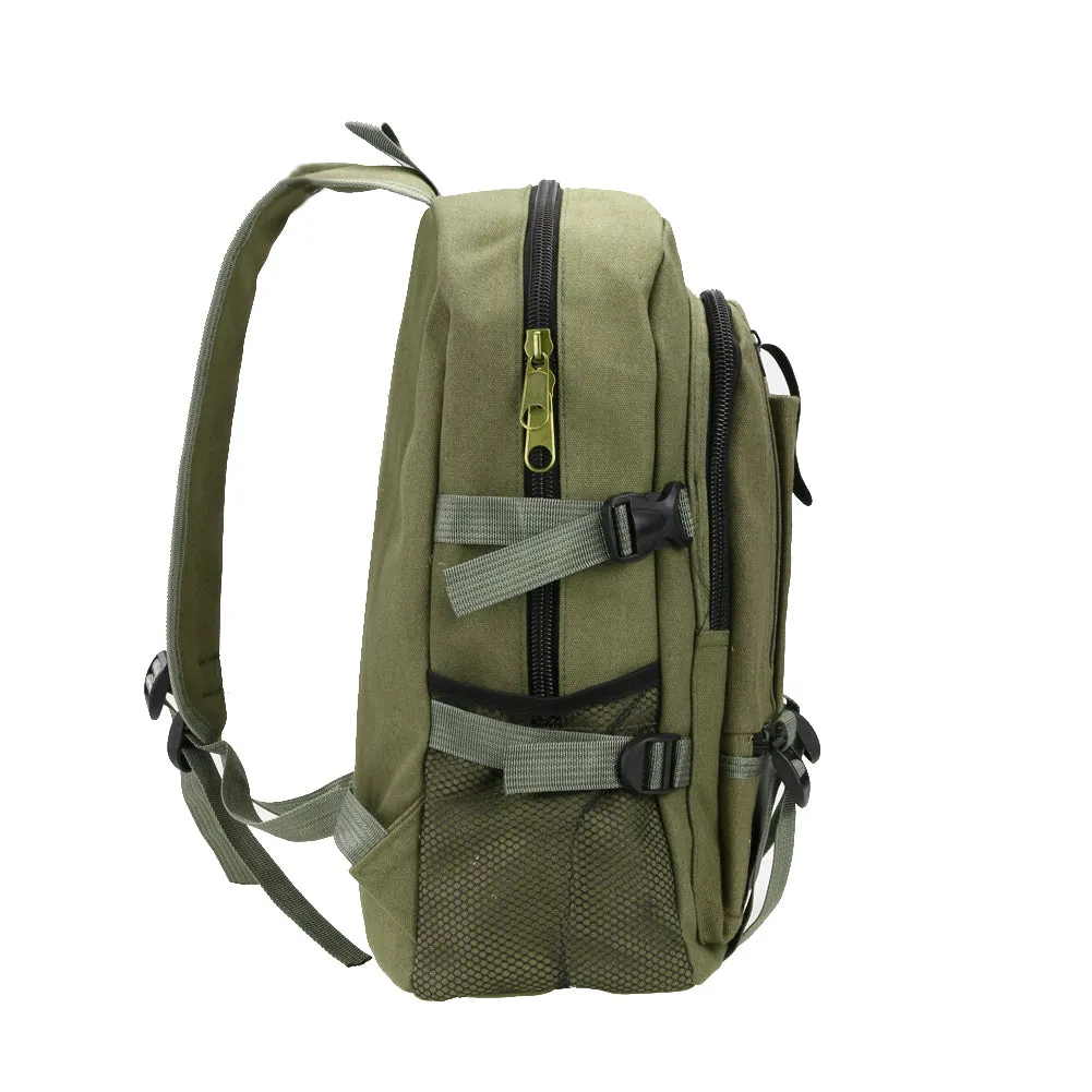 Sidiou Group Adjustable Padded  Backpack Canvas Outdoor Travel Rucksack Mountain Hiking Backpack