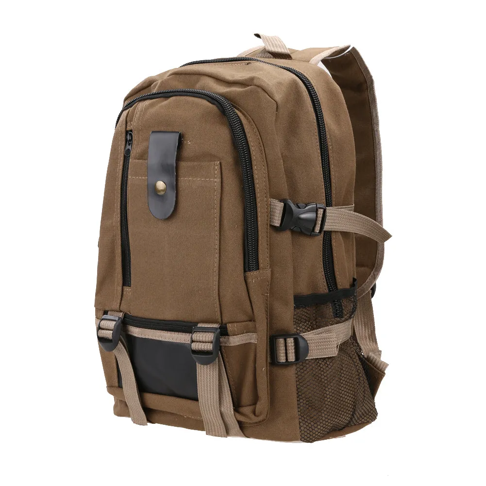 Sidiou Group Adjustable Padded  Backpack Canvas Outdoor Travel Rucksack Mountain Hiking Backpack