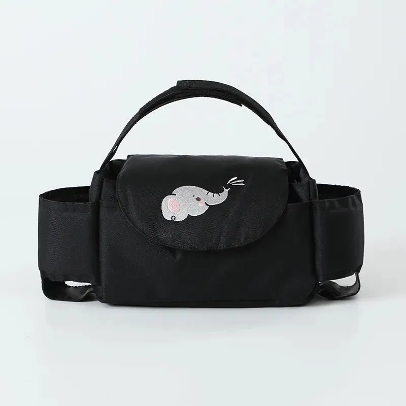 Stroller Diaper Bag | Cute Adjustable Organizer with Bottle Holder