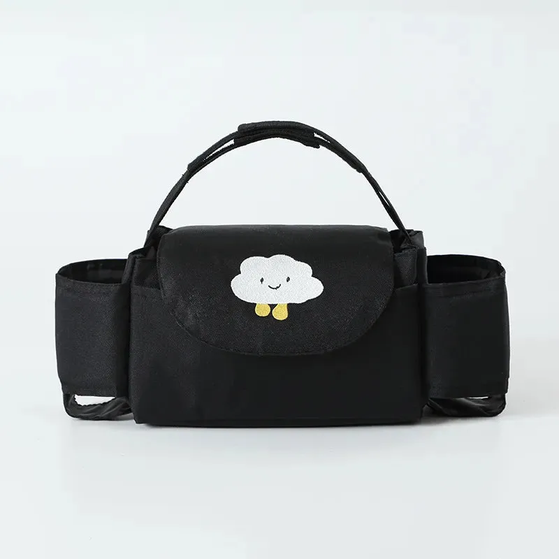 Stroller Diaper Bag | Cute Adjustable Organizer with Bottle Holder