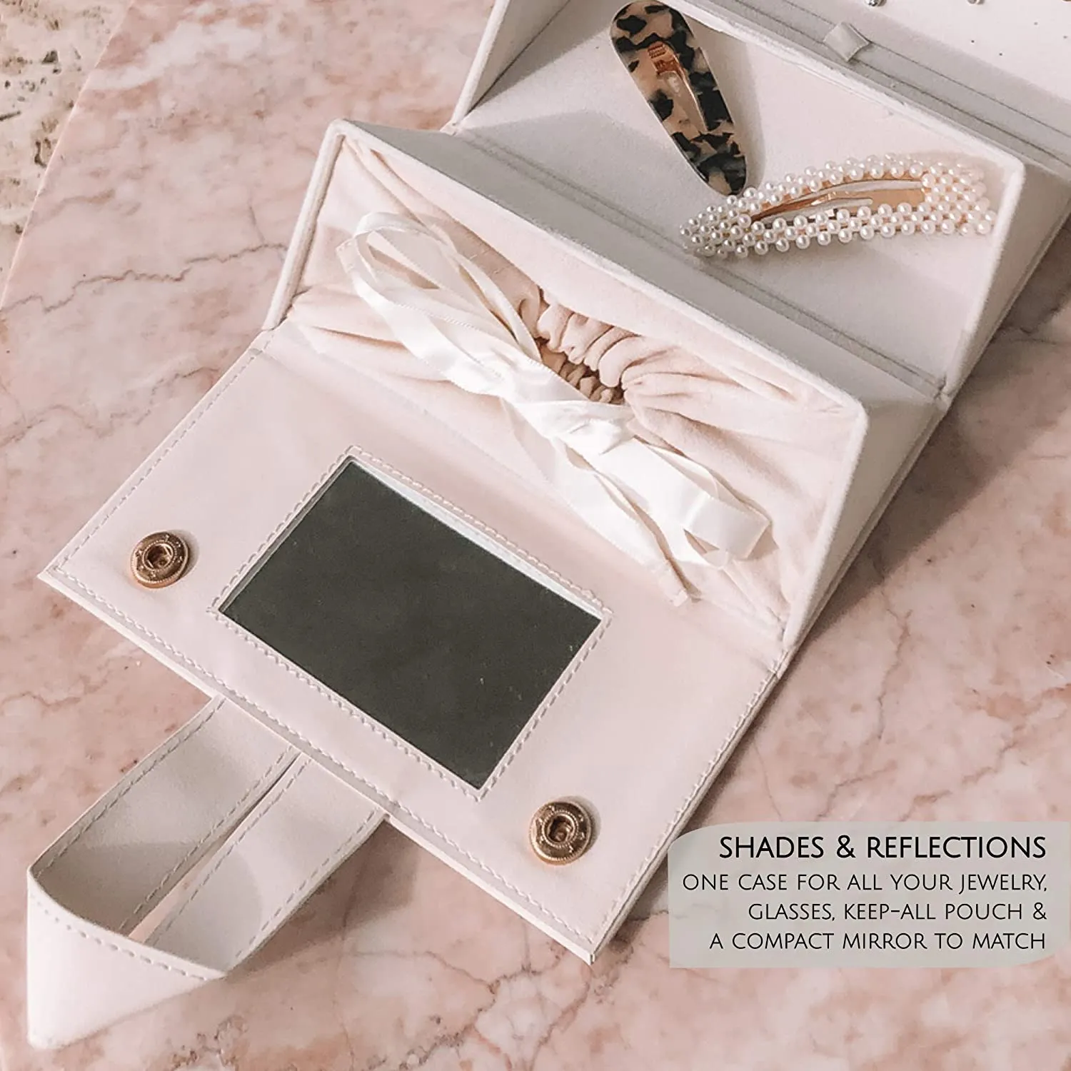 Travel Jewelry Organizer Jewelry Box- Beige
